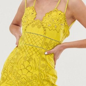 asos yellow dress Size 14